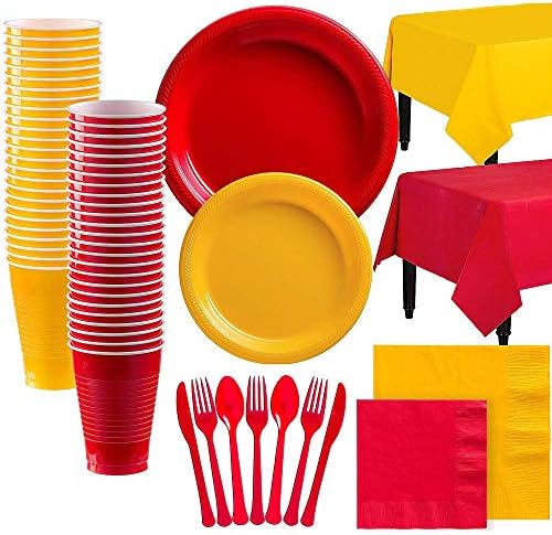 Table -tacâmuri tematice de culoare roșie elegani pentru ocazii speciale, nuntă, petreceri, zile de naștere și absolvire; Set