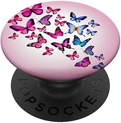 Butterfly colorat pentru natură și fluturi iubitori de cadouri Popsockets Popgrip: Grip swapapable pentru telefoane și tablete