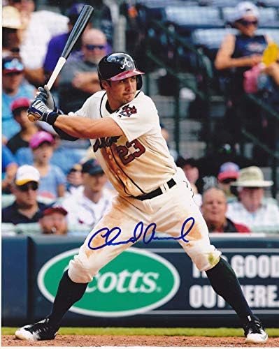 Chase D'Arnaud Atlanta Braves Acțiune semnată 8x10 - Fotografii MLB autografate