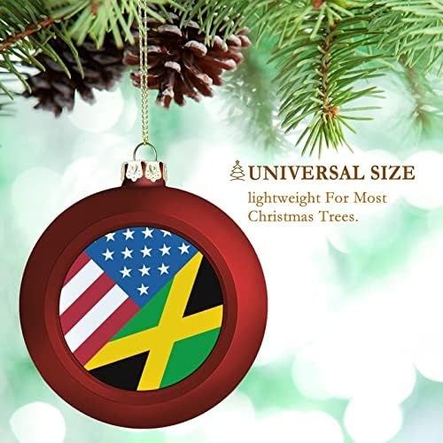 American Jamaican Flag Ball de Crăciun Ornamente agățate Xams Arbori Decorare pentru petreceri de vacanță