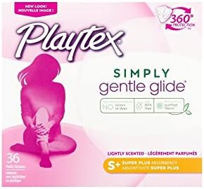 -Playtex Glisti Glide 360 ​​tampoane de plastic, parfum proaspăt super plus 36 EA